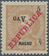 Macau: 1913, 1/2 A. On 5 A., Surcharge Inverted, Unused No Gum As Issued. - Sonstige & Ohne Zuordnung