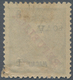 Macau: 1913, 4 A. On 8 A., Surcharge Inverted, Used, Torn Corner Perf. Backed. - Sonstige & Ohne Zuordnung