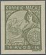 Macau: 1934, Padroes, Proof: 14 A. Olive, Imperforated, No Gum. - Sonstige & Ohne Zuordnung
