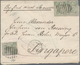 Malaiische Staaten - Straits Settlements: 1894 (9.6.), Straits Settlements QV. 1c. Green Three Singl - Straits Settlements