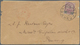 Malaiische Staaten - Johor: 1891 Sultan Abu Baker 4c. Used From Johore Bahru To Penang Via Singapore - Johore