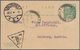 Malaiische Staaten - Perak: 1911 Tax Triangle Handstamp "T/T P" (Proud UP3) On P/s Double Card 1+1c. - Perak