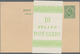 Malaiische Staaten - Perak: 1920 (ca.), Stationery Cards 2 C. Green Resp. 2+2 C. Paid Reply, Both Un - Perak