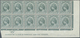 Malaiische Staaten - Perak: 1935, 8c. Grey, Marginal Block Of Twelve From The Lower Right Corner Of - Perak