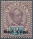 Malaiische Staaten - Sarawak: 1892, Sir Charles Brooke 3c. Purple And Blue With DOUBLE Surcharge 'On - Andere & Zonder Classificatie