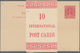 Malaiische Staaten - Sarawak: 1925 (ca.), Stationery Cards 2 C. Green Resp. 4 C. Carmine, Both Unuse - Andere & Zonder Classificatie