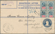 Malaiische Staaten - Sarawak: 1913 Postal Stationery Registered Envelope 10c. Blue Used From Kuching - Andere & Zonder Classificatie