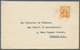 Malaiische Staaten - Sarawak: 1933, 8 C Orange Single Franking Correct Postage On Letter From Kunchi - Andere & Zonder Classificatie
