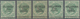 Malaiische Staaten - Selangor: 1891, "SELANGOR Two CENTS" Overprinted Complete Set Of Five Values, M - Selangor