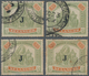 Malaiische Staaten - Selangor: 1897-1902 Judical Fiscals: Four Singles Of Selangor 'Elephants' $25 G - Selangor