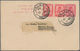 Malaiische Staaten - Trengganu: 1928: Postal Stationery Card 4c. Carmine, Uprated Two Similar 4c., A - Trengganu