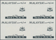 Malaysia: 1965, Orchids Imperforate PROOF Block Of Four With Black Printing Only, Mint Never Hinged - Maleisië (1964-...)