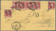 Niederländisch-Indien: 1864 KWIII. 10c. Strip Of Four Plus Two Singles Used On Cover From Ambarawa T - Netherlands Indies