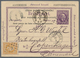 Niederländisch-Indien: 1880, Stationery UPU Double Card Willem 5 C. +5 C. Violet Uprated Willem 2 1/ - Netherlands Indies