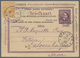 Niederländisch-Indien: 1880, Reply Part Used From Berlin: Stationery UPU Reply Card 5 C. Violet Upra - Netherlands Indies