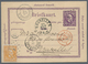 Niederländisch-Indien: 1882, Perfin Stamp Used: Stationery UPU Double Card Willem 5 C. +5 C. Violet - Nederlands-Indië
