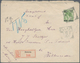 Niederländisch-Indien: 1906, Stationery Envelope 20 C. Canc. "MALANG 20 12 1906" Registered Inland T - Nederlands-Indië