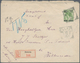 Niederländisch-Indien: 1906, Stationery Envelope 20 C. Canc. "MALANG 20 12 1906" Registered Inland T - Netherlands Indies