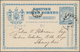 Nordborneo: 1889 Postal Stationery Card 6c. Blue Used From Sandakan To SHANGHAI Via HONGKONG In 1897 - Noord Borneo (...-1963)