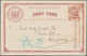 Nordborneo: 1892, Postal Stationery Card 3c. Used From Sandakan To Hongkong, Cancelled By "SANDAKAN/ - Noord Borneo (...-1963)