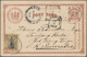 Nordborneo: 1903, Postal Stationery Card 3c. Used From Sandakan To Tebing Tingi, Sumatra Via Singapo - Noord Borneo (...-1963)