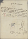 Palästina: 1922, "LAND COURT JAFFA" Trilingual Violet Mark On Two Times Fold Receipt With Revenue St - Palästina