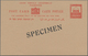 Palästina: 1927, 4 M, 7 M, 8 M Postal Stationery Card + 5 M Letter Card All With Overprint "SPECIMEN - Palästina