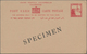 Delcampe - Palästina: 1927, 4 M, 7 M, 8 M Postal Stationery Card + 5 M Letter Card All With Overprint "SPECIMEN - Palästina