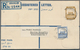 Palästina: 1930/1933, Two Uprated Registered Envelopes: Envelope 13m. Blue Uprated By 13m. Ultramari - Palestina