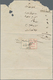 Palästina: 1933, "LAND COURT JAFFA" Trilingual Violet Mark On Fold Receipt With Revenue Stamps Hejaz - Palästina