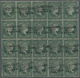 Philippinen: 1869-74, 1 Real Green, Block Of Twenty With Deep Impressed Watermark, Mint Mh/mnh. Over - Filippijnen