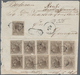 Philippinen: 1881, 2 1/2 Cts. Chestnut, Eleven Stamps On Front And Back Of Large Cover Part (shorten - Philippinen