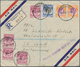 Singapur: 1949-50 Four Airmail Envelopes From Singapore To St. Gallen, Switzerland Including Three R - Singapur (...-1959)