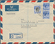 Delcampe - Singapur: 1949-50 Four Airmail Envelopes From Singapore To St. Gallen, Switzerland Including Three R - Singapur (...-1959)