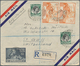 Delcampe - Singapur: 1949-50 Four Airmail Envelopes From Singapore To St. Gallen, Switzerland Including Three R - Singapur (...-1959)