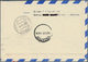 Singapur: 1952 (11.10.), Private Airmail Lettersheet Costums 1s. Blue With Red Advert. VIA ROMA / PE - Singapur (...-1959)