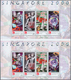 Singapur: 2000, Singapore. MILLENNIUM. The Set's Souvenir Sheet In An Uncut Vertical Block Pair. Min - Singapore (...-1959)