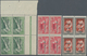 Syrien: 1924, 50 C Green To 2,50 Pia. Blue In Blocks Of Four Mint Never Hinged (880.- For *) - Syrië