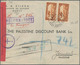 Syrien: 1944, Damas 9.8.44 Cds Cancelling Pair 25P Airmail Issue ( SG 268 ) On Censored Registered C - Syria