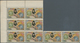 Thailand: 1973 Postal Forgeries Of 'Trade' 4b. (marginal Block Of 9) And 5b. (corner Block Of 6, Pai - Thailand