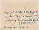 Thailand - Besetzung Malaiischer Gebiete: 1943 Postal Stationery Card 4c. Purple Used Alor Star, Ked - Thailand