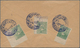 Tibet: 1912, 1/6 T. Emerald (3, Inc. Two Corner Copies) Tied Blue "LHASA P. O." To Reverse Of Cover - Andere-Azië