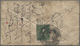 Tibet: 1912, 1/6 T. Green Tied Intaglio "GYANTSE" To Inbound Stationery Envelope From Nepal, India K - Andere-Azië