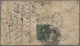 Tibet: 1912, 1/6 T. Green Tied Intaglio "GYANTSE" To Inbound Stationery Envelope From Nepal, India K - Asia (Other)