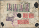 Tibet: 1933, 1/2 T. Orange, 2/3 T. Blue, 1 T. Rose And 2 T. Carmine Tied Bilingual "GYANTSE" In Comb - Andere-Azië