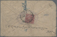 Tibet: 1938, 1 T. Red Tied "GYANTSE" To Inbound Nepal Stationery Envelope Pashupati 8 P. Red , Trans - Asia (Other)