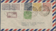 Tibet: 1950, 1/2 T.-4 T. Shining Printing Set Tied "GHUSHU P.O." To Incoming Air Mail Envelope From - Andere-Azië