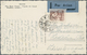 Vietnam-Nord (1945-1975): 1955. Black And White Postcard Sent Via Air Mail To Czechoslovakia And Fra - Vietnam