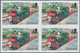 Thematik: Eisenbahn / Railway: 1992, Isle Of Man. IMPERFORATE Block Of 4 For The 18p Value Of The De - Trains