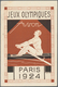Thematik: Olympische Spiele / Olympic Games: 1924, France. Olympic Postcard 15c Green Pasteur With R - Other & Unclassified